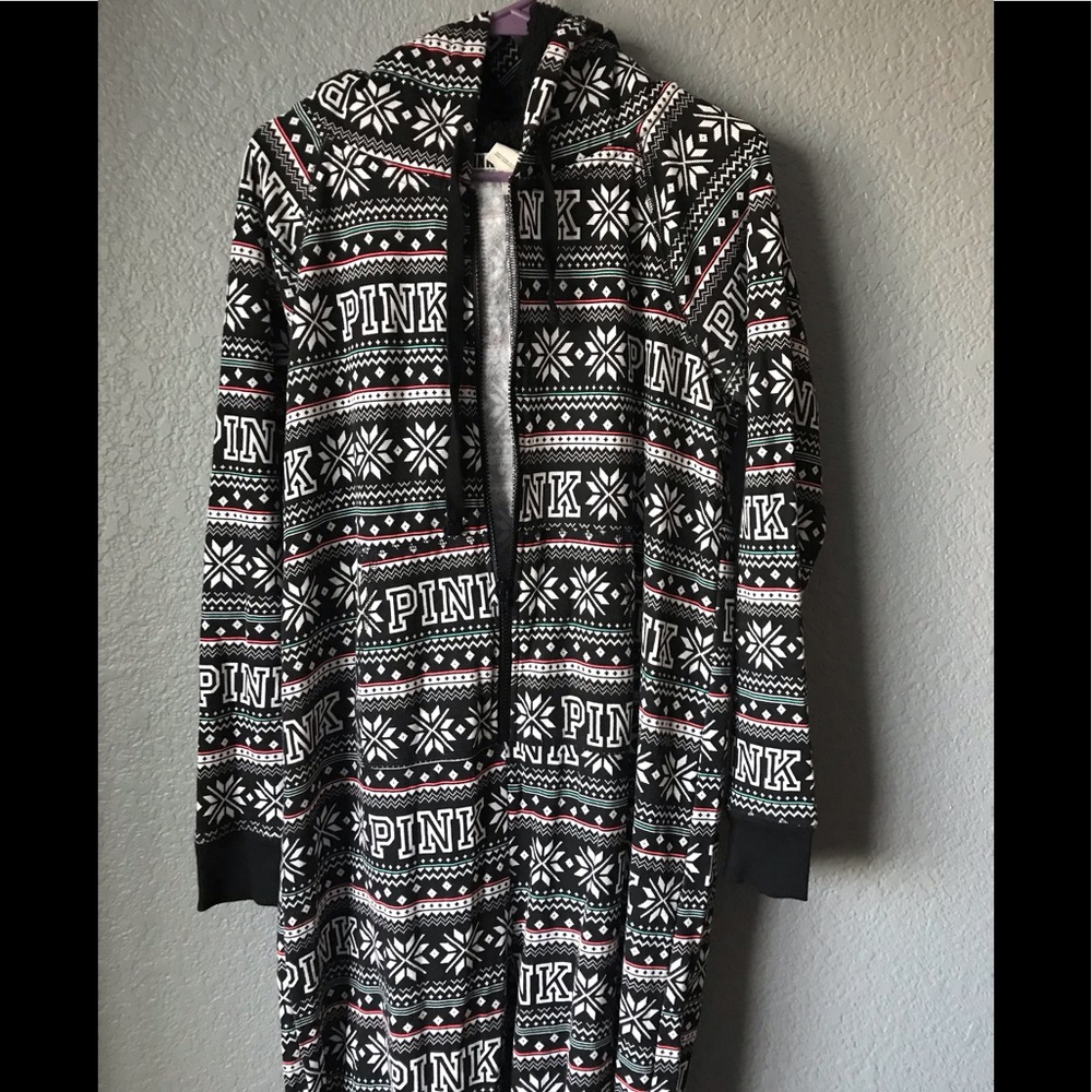 COPY - PINK christmas pajamas one piece onesie Me…